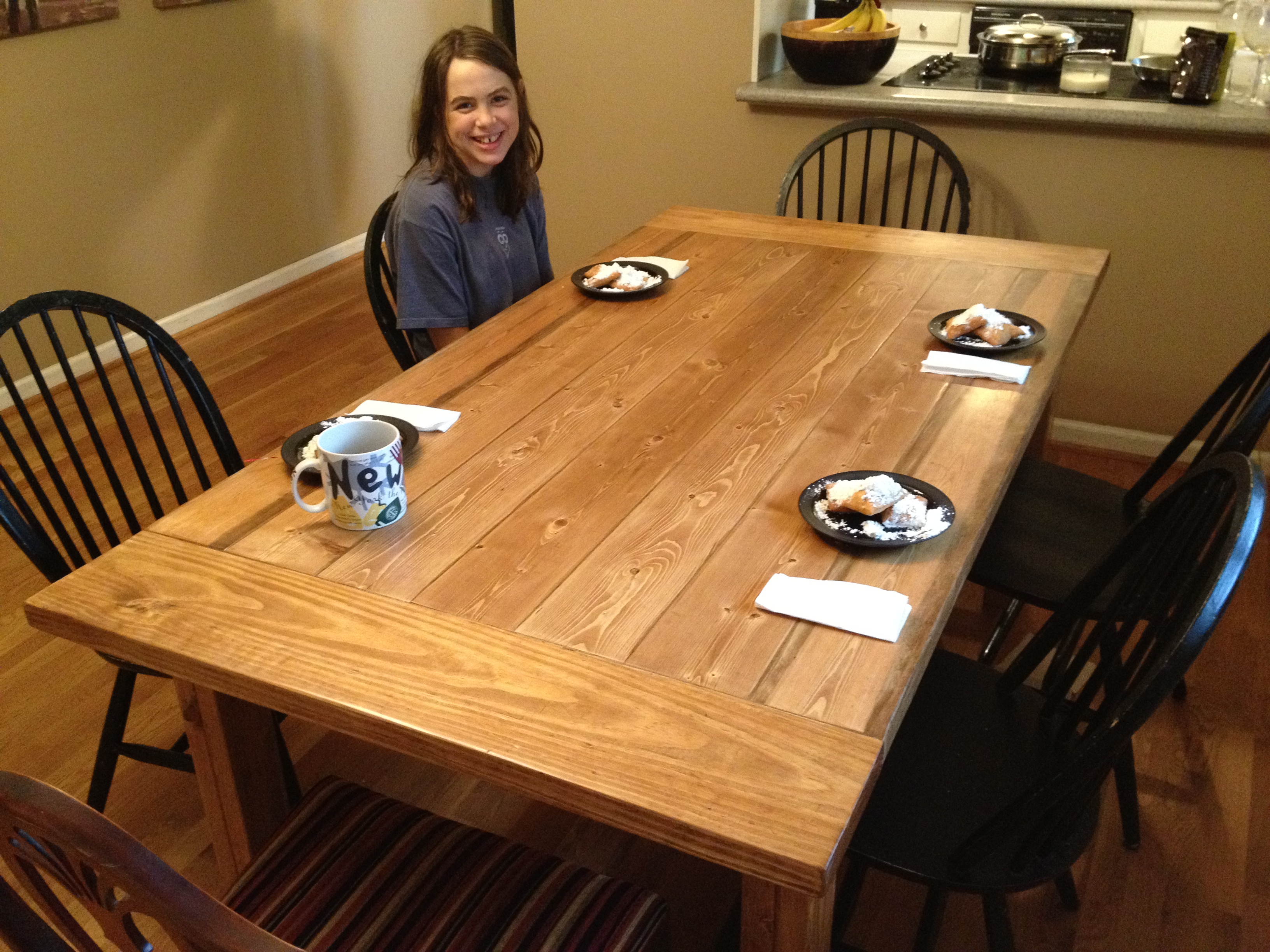 Free Plans for Making a Rustic Farmhouse Table | A Lesson Learned