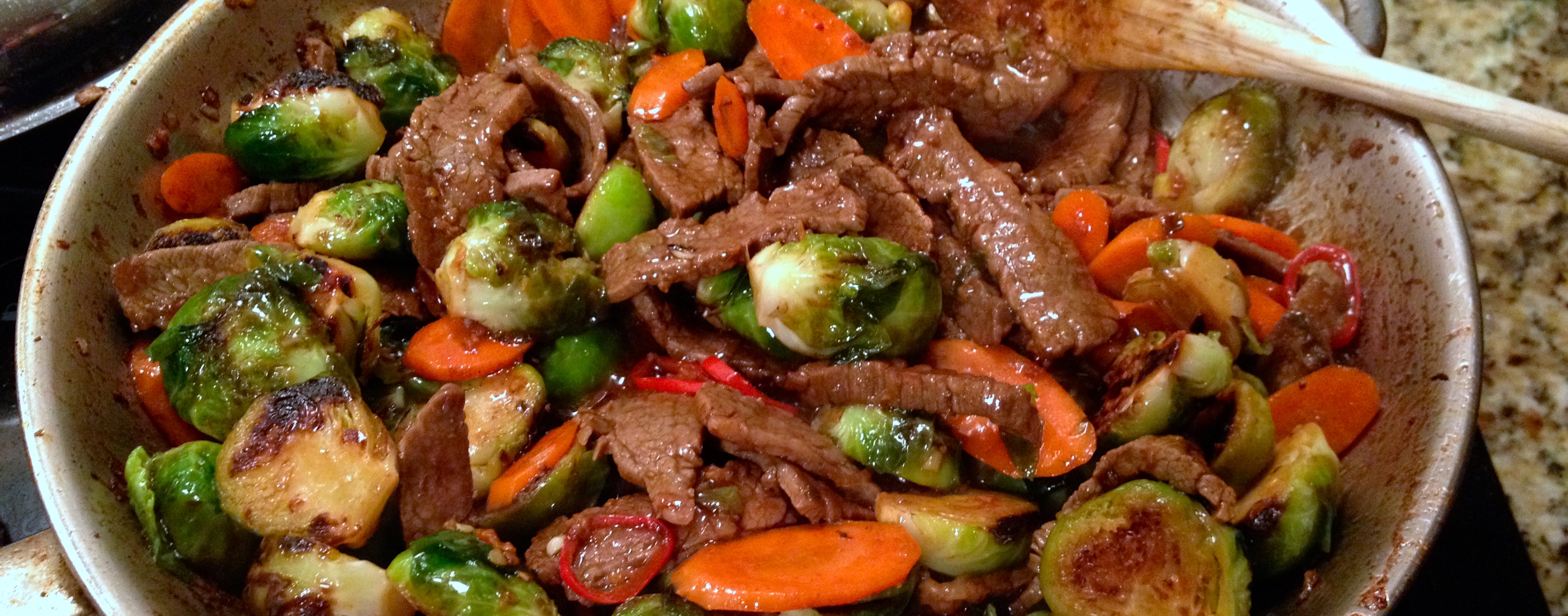 Brussels sprouts and steak stir fry – EdHart.me